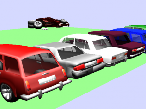 vaz cars compilation of 10 pieces low-poly game ready 3D Модель