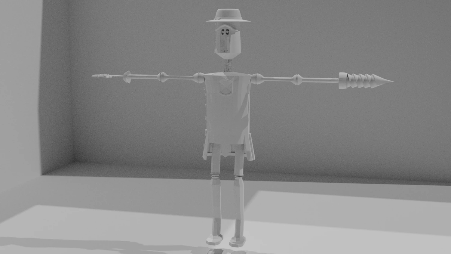 a robot miner 3D Model .c4d .max .obj .3ds .fbx .stl .blend 