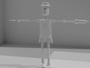 एक रोबोट खनिक 3D मॉडल