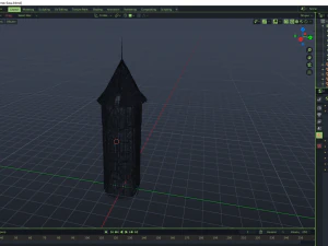 gothic tower no doors 3D Model
