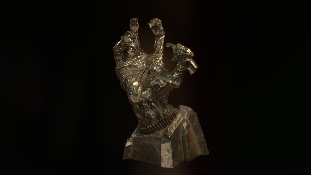Struggle Bronze hand sculpture Stanislaw Szukalski Model 3D .c4d .max .obj .3ds .fbx .stl .blend