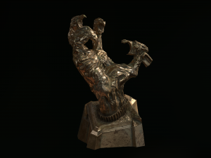 Struggle Bronze hand sculpture Stanislaw Szukalski Model 3D