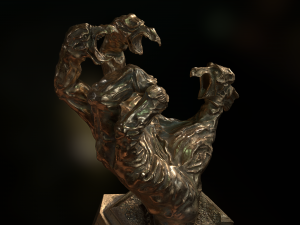 Struggle Bronze hand sculpture Stanislaw Szukalski Model 3D