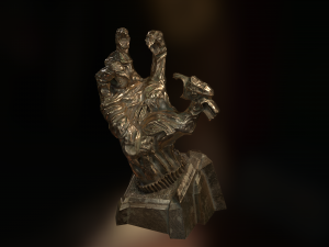 Struggle Bronze hand sculpture Stanislaw Szukalski Model 3D