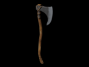 two-handed celtic ax Modello 3D
