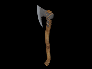 two-handed celtic ax 3D Model