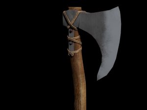two-handed celtic ax 3D Model