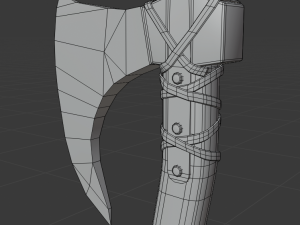 two-handed celtic ax 3D Model