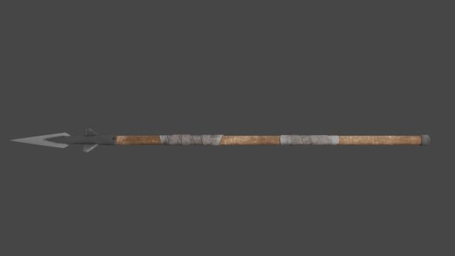 two-handed spear Modelo 3D .c4d .max .obj .3ds .fbx .stl .blend 