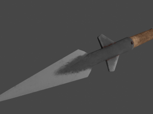 two-handed spear Modelo 3D