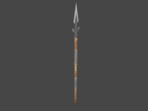 two-handed spear Modelo 3D