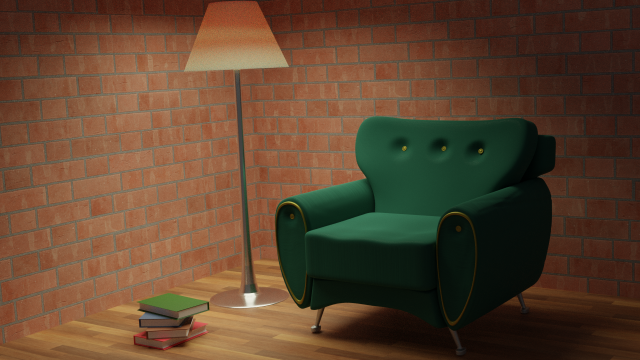 reading chair Modello 3D .c4d .max .obj .3ds .fbx .stl .blend 