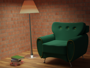 reading chair Modello 3D