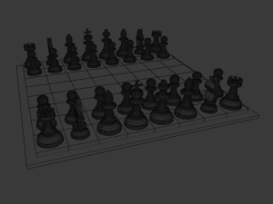 chess board 3D 모델