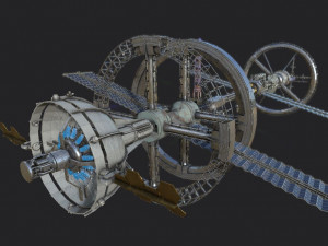 space station pbr-gameready low-poly 3D Model