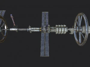 space station pbr-gameready low-poly 3D Model