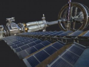 space station pbr-gameready low-poly Model 3D