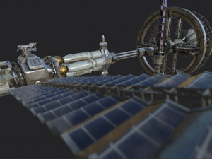 space station pbr-gameready low-poly Model 3D
