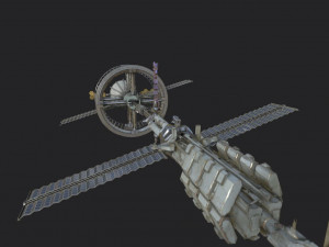 space station pbr-gameready low-poly Model 3D