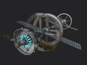 space station pbr-gameready low-poly 3D Model