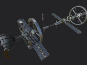 space station pbr-gameready low-poly 3D Model
