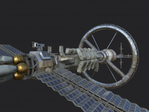 space station pbr-gameready low-poly Model 3D