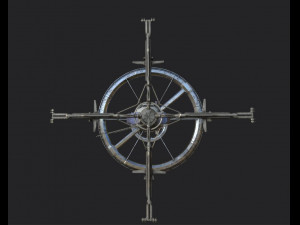 space station pbr-gameready low-poly Model 3D
