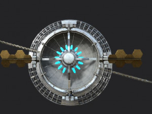 space station pbr-gameready low-poly Model 3D