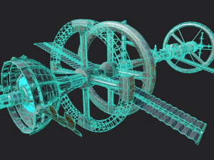 space station pbr-gameready low-poly Model 3D