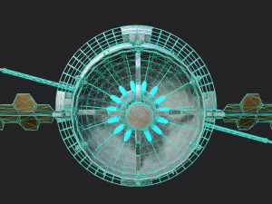 space station pbr-gameready low-poly Model 3D