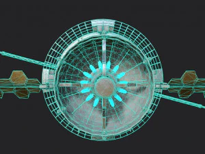 space station pbr-gameready low-poly 3D Model