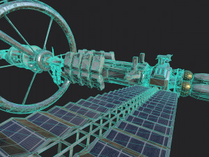 space station pbr-gameready low-poly Model 3D