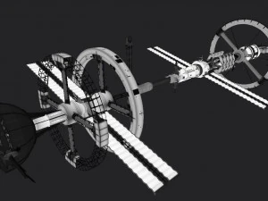 space station pbr-gameready low-poly 3D Model