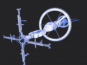 space station pbr-gameready low-poly Model 3D