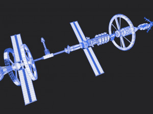 space station pbr-gameready low-poly Model 3D