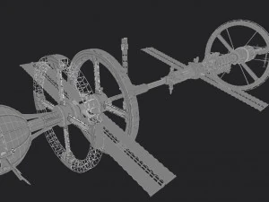 space station pbr-gameready low-poly 3D Model