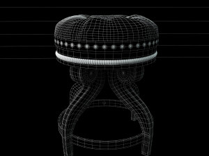 chair stool 3D 모델