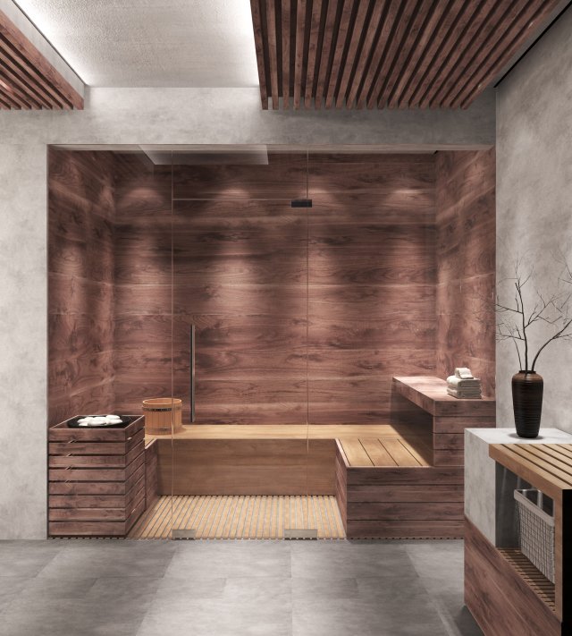 sauna steam room Modello 3D .c4d .max .obj .3ds .fbx .stl .blend 
