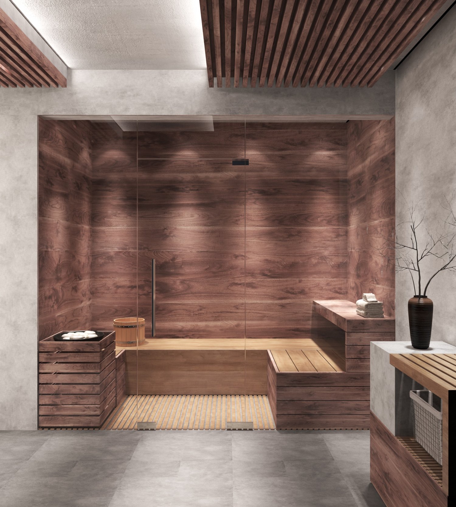 Steam room with sauna фото 31