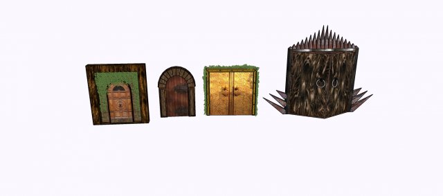 doors- 4 Modèle 3D .c4d .max .obj .3ds .fbx .stl .blend 