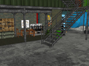 wall containers defense 3D मॉडल