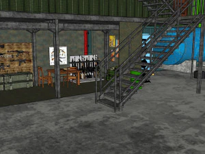 wall containers defense 3D Model