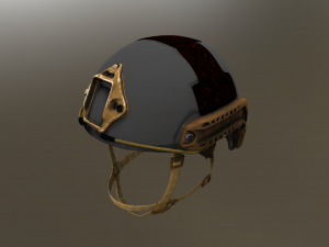three ops-core fast ballistic helmets low-poly textured 3D Модель