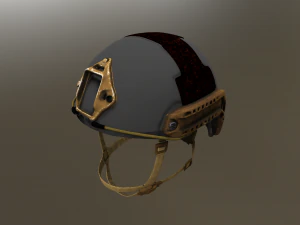 три швидкісні балістичні шоломи ops-core з низькополігональною текстурою 3D Модель