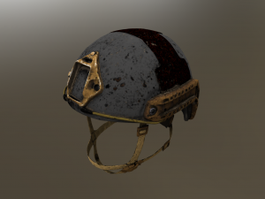 three ops-core fast ballistic helmets low-poly textured Modello 3D