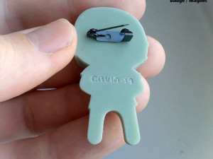 covid-19 badge-magnet 3D Принт Модель