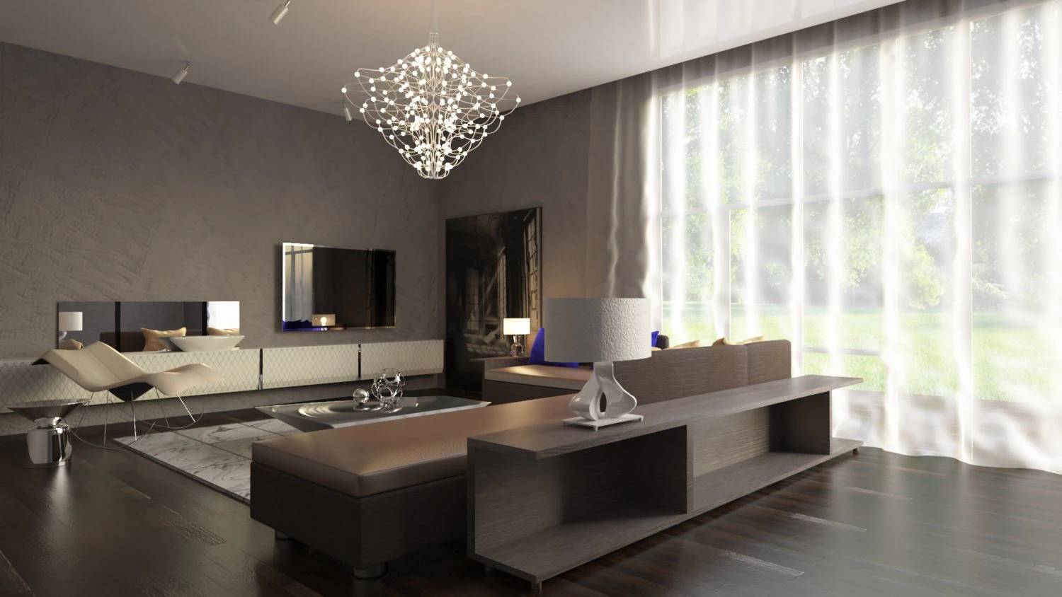 3d living room neomoderno 3D Model .c4d .max .obj .3ds .fbx .stl .blend 