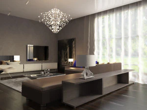 3D-Wohnzimmer neomodern 3D Modell