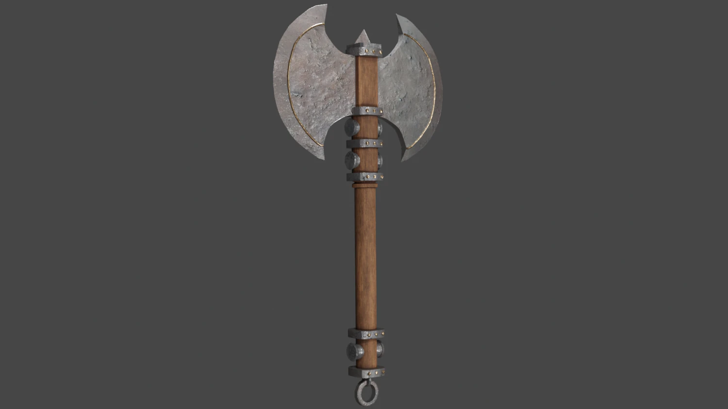 Medieval Axe 3D Model .c4d .max .obj .3ds .fbx .stl .blend 