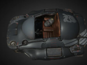 Dragon Ball Hover Car Noir Modèle 3D